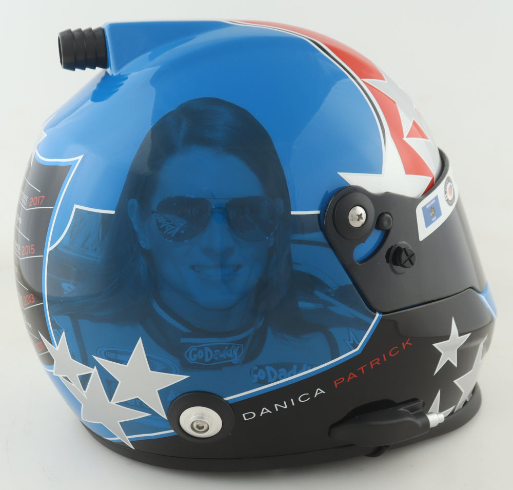 Danica Patrick Signed NASCAR Full-Size Custom Career Highlight Helmet (PA)