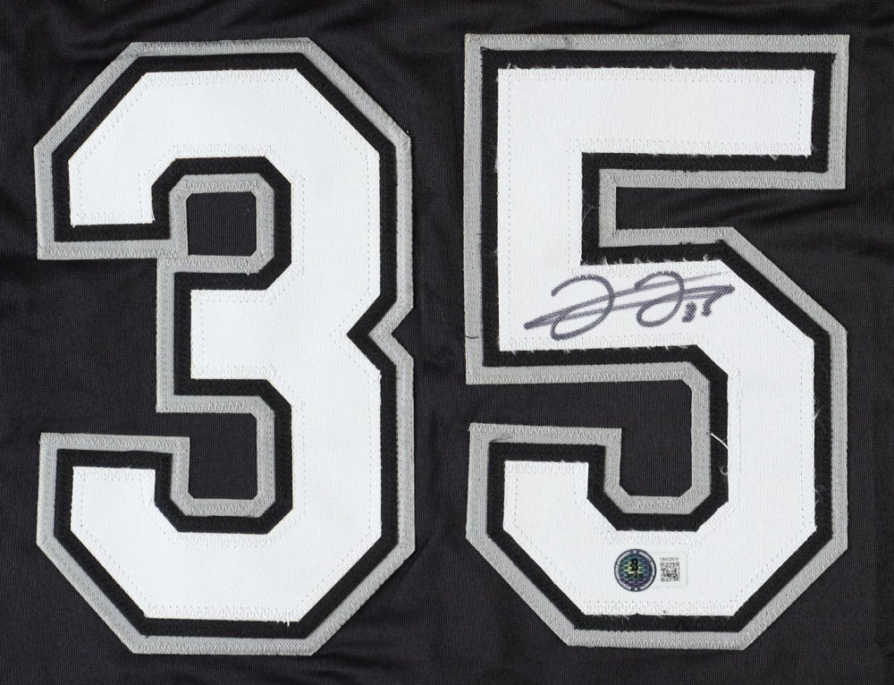 Frank Thomas Signed Career Stat Highlight Jersey (Beckett)