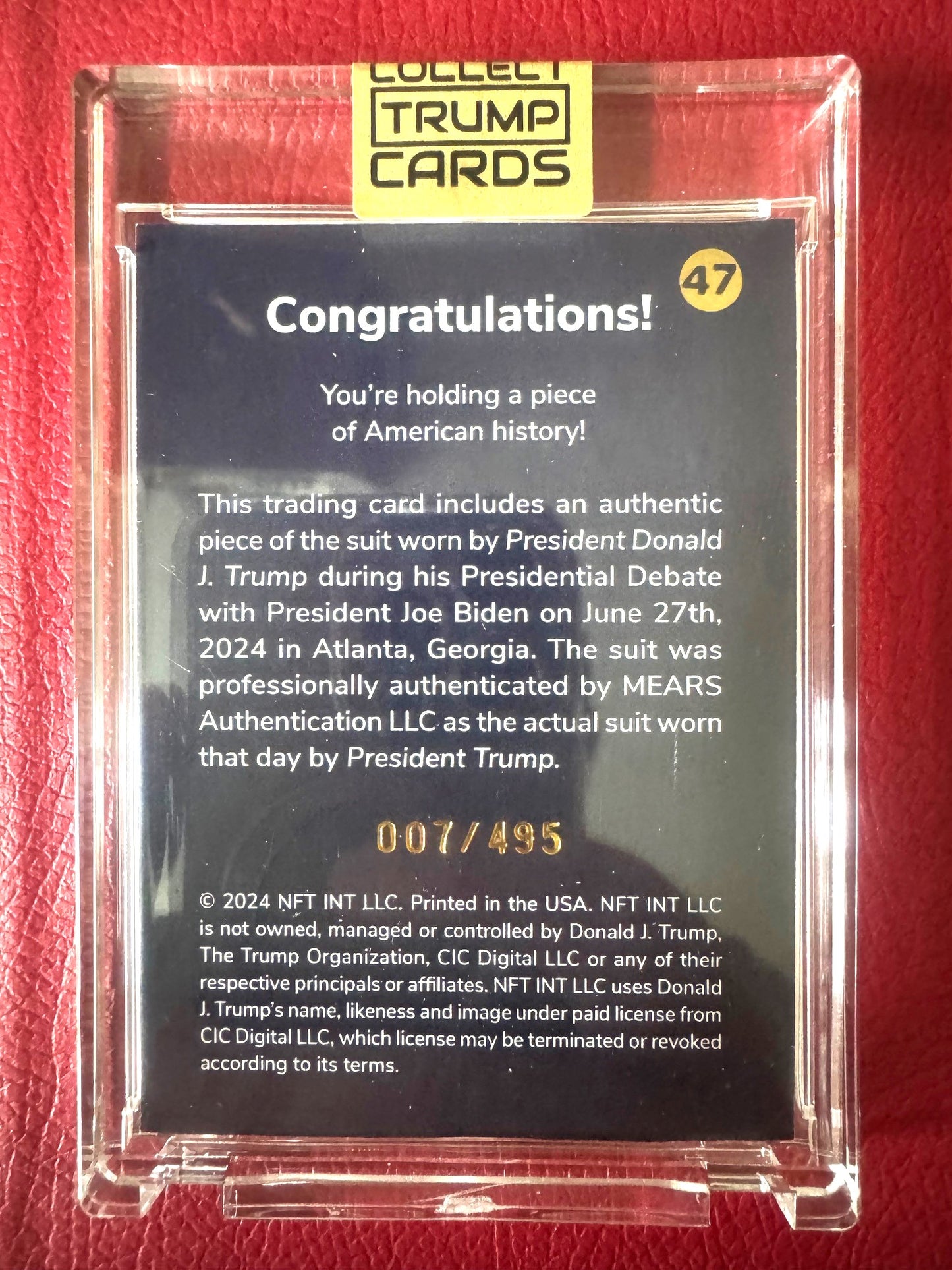 Official Collect Trump Card Debate Suit Relic Trading Lowest Available 007/495