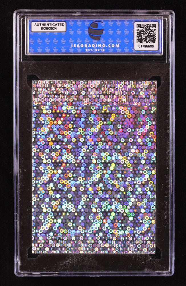 Pele / Lionel Messi 2023 Leaf Exclusive Legends Edition Disco Purple Pre-Production Proof #NNO #1/1 (ISA 10)