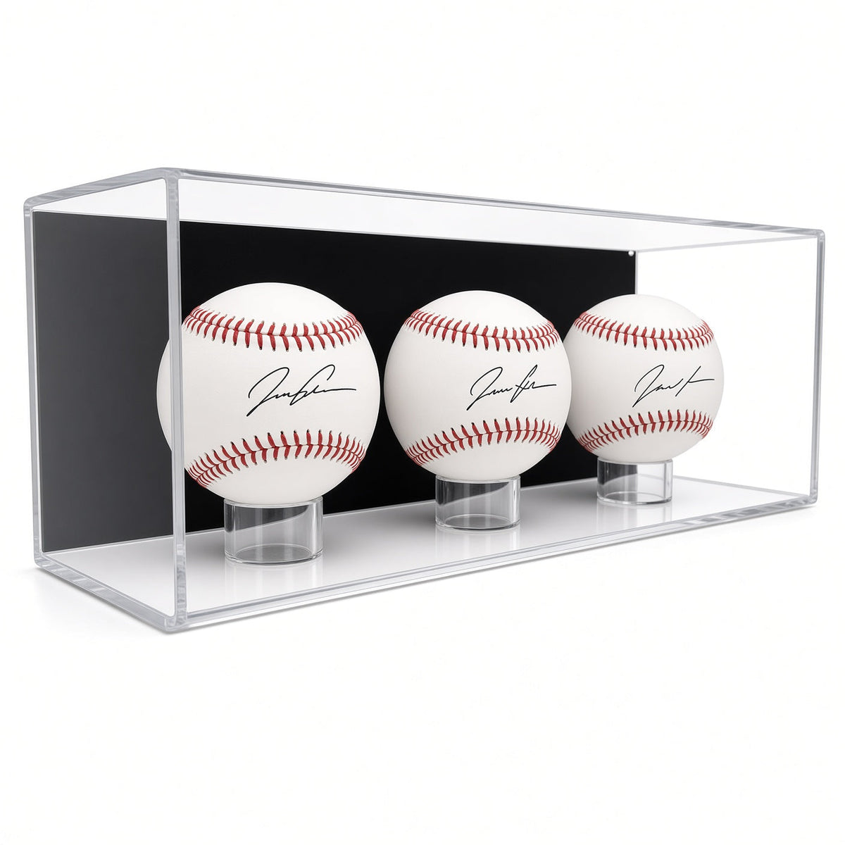 Baseball Glove + 3-Baseball Display Case Bundle | GameDay Display