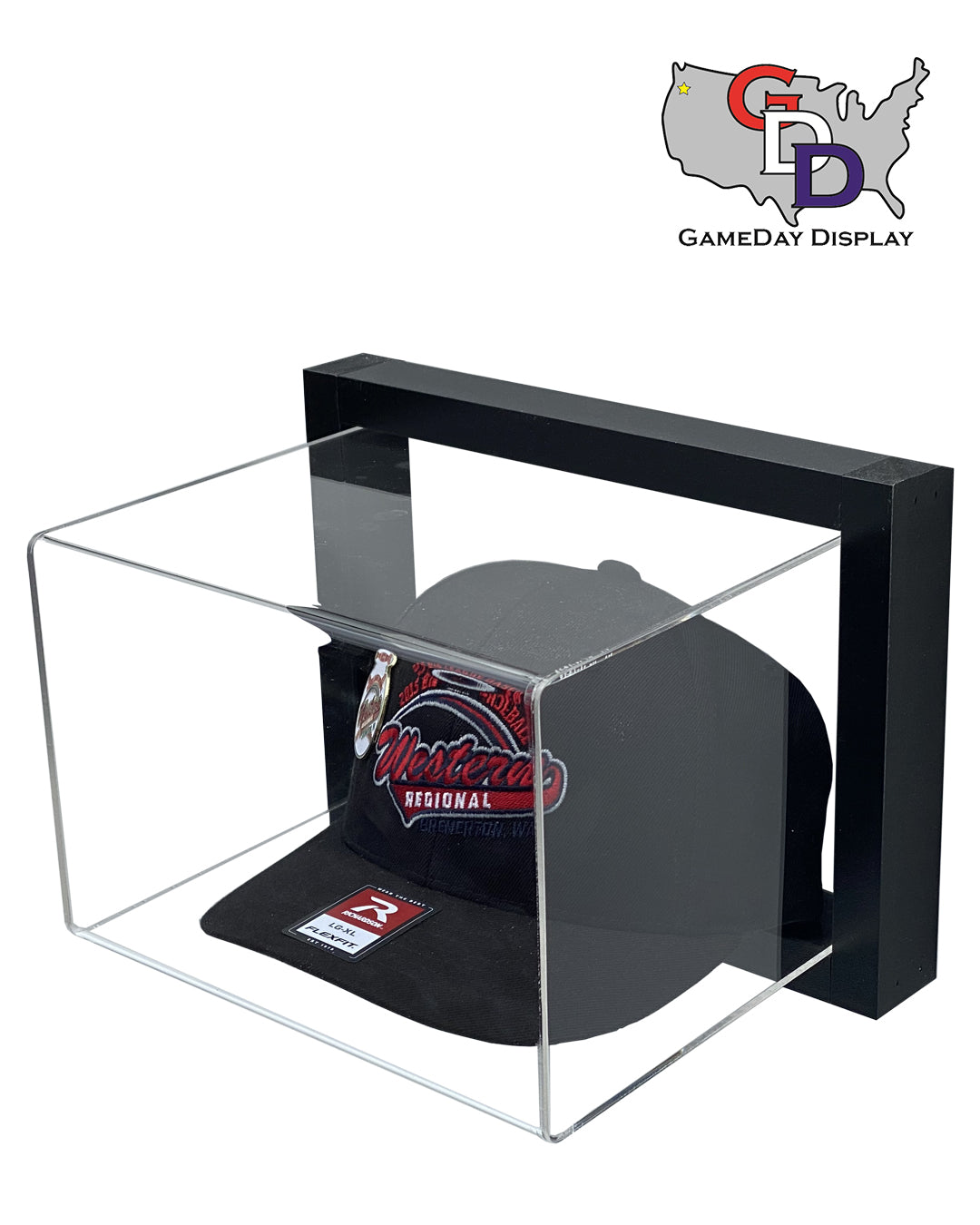 Framed Acrylic Wall Mount Hat Display Case