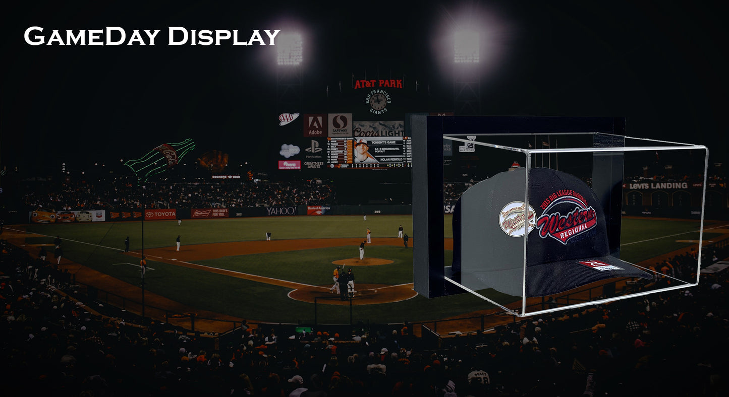 Framed Acrylic Wall Mount Hat Display Case