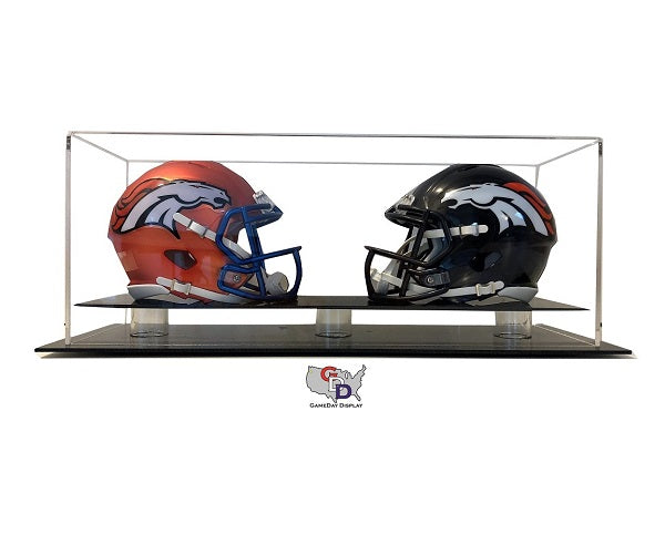 Acrylic Desk Top Double Mini Helmet Display Case