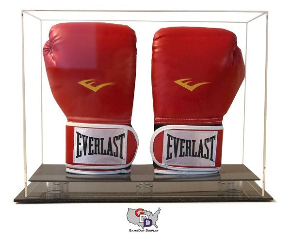 Acrylic Desk Top Vertical Double Boxing Glove Display Case