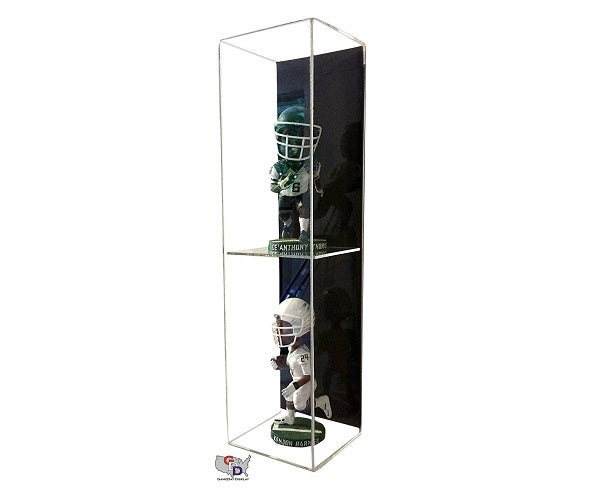 Acrylic Wall Mount Vertical Double Bobblehead Display Case