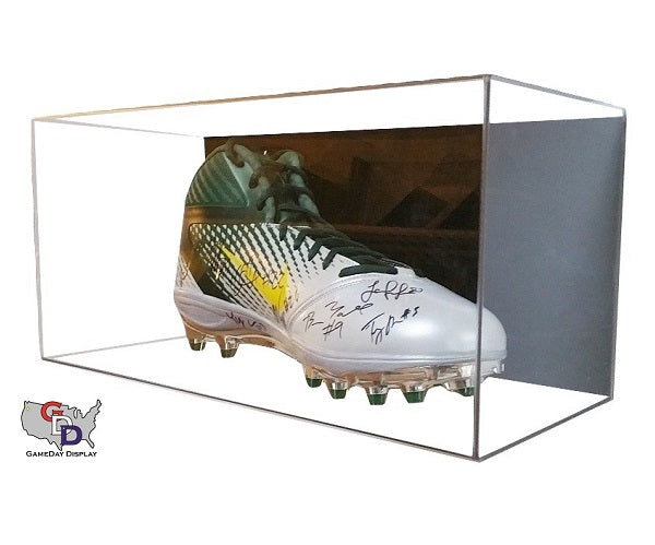 Acrylic Wall Mount Large Shoe Display Case - Size 17 and Under