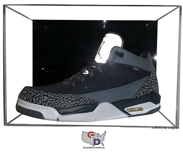 Acrylic Wall Mount Small Shoe Display Case - Size 11.5 and Under