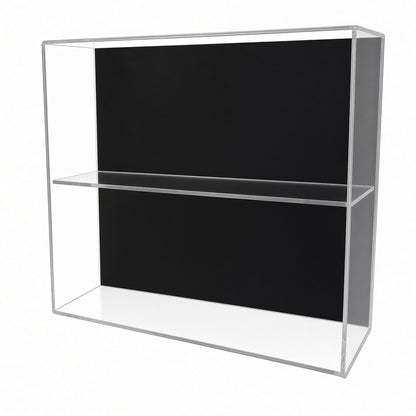Empty 4 mini helmet wall mount case with center shelf