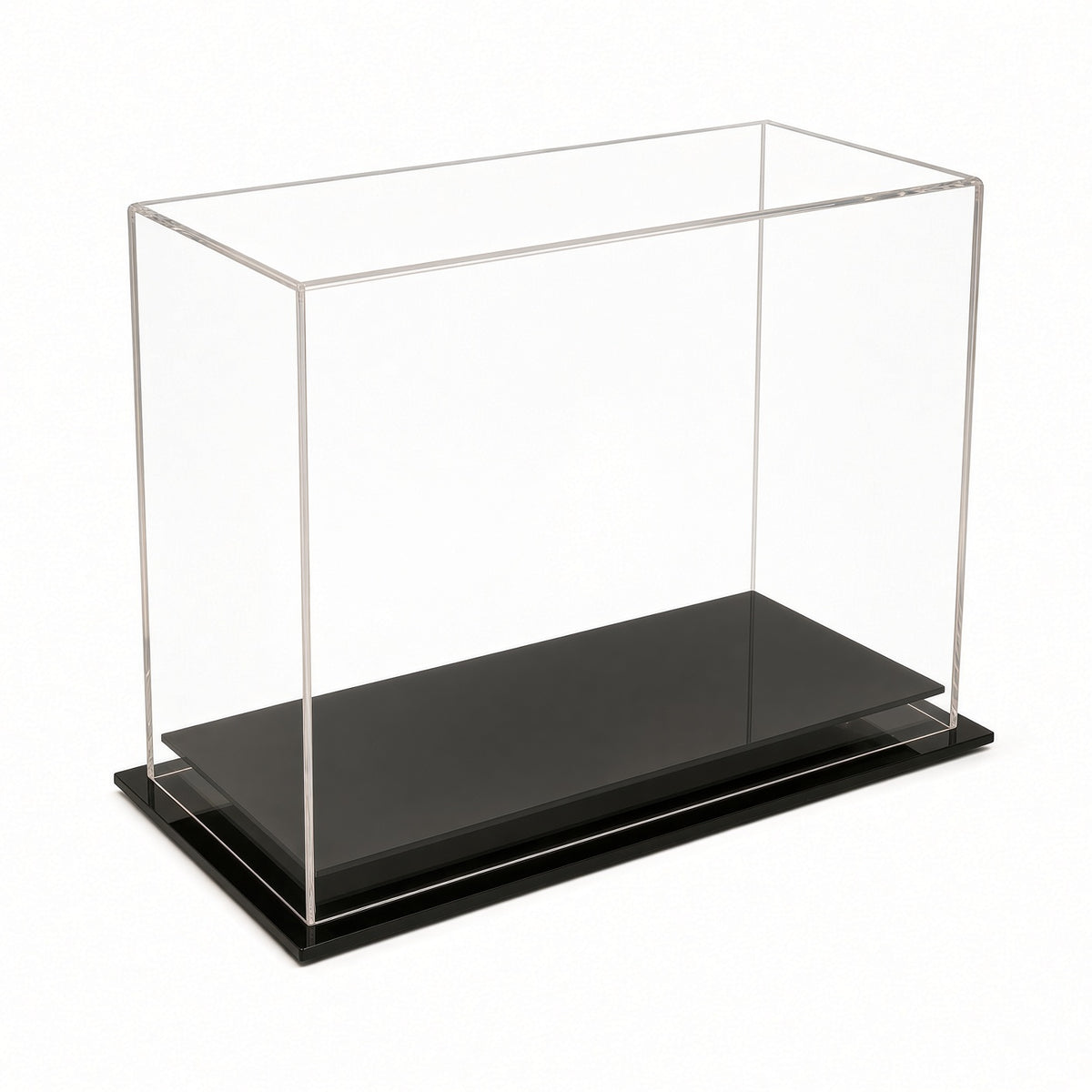 Empty vertical double boxing glove table top case