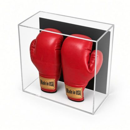 Angled top view of the double boxing glove case