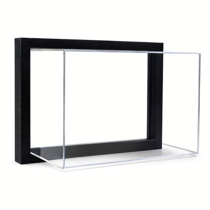 Empty framed baseball glove display case