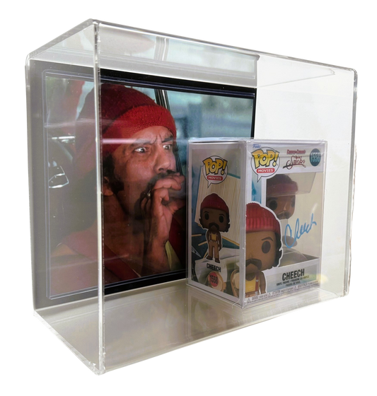 Cheech Marin Signed Funko Pop JSA Auth. in Wall Mount Display Case "Up In Smoke" - 20241111.1