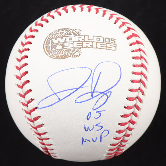 Jermaine Dye Signed 2005 World Series Baseball Inscribed "05 WS MVP" (Schwartz)