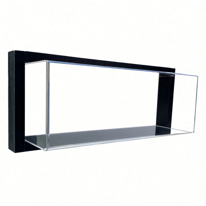 Empty framed double mini helmet display case