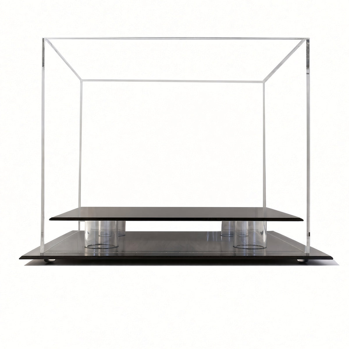 Empty single mini helmet table top display case