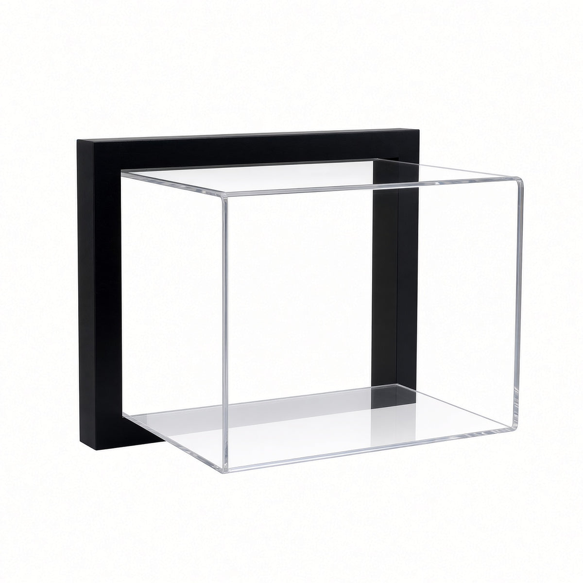 Empty framed mini helmet display case