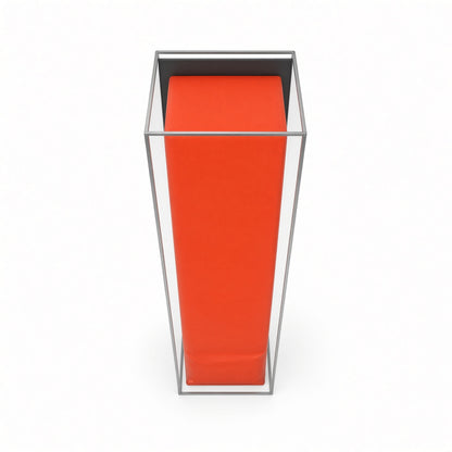 Top-down view into the pylon case showing the orange pylon