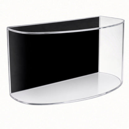 Empty curved large shoe display case