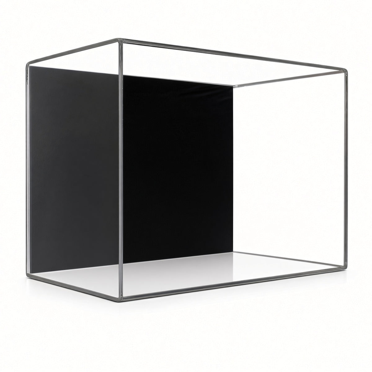 Empty small shoe wall mount display case