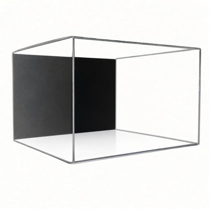 Empty small shoe pair wall mount display case