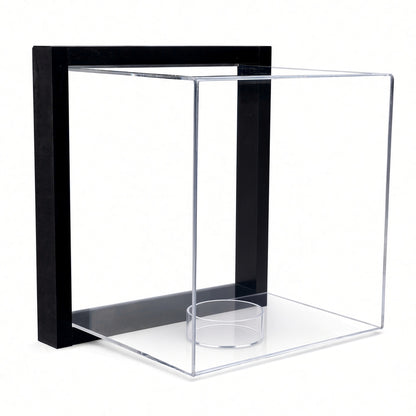 Empty framed soccer ball display case