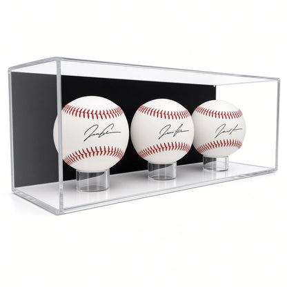 Baseball Glove + 3-Baseball Display Case Bundle | GameDay Display
