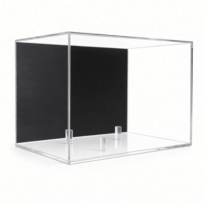 Empty football wall mount case showing the clear pegs