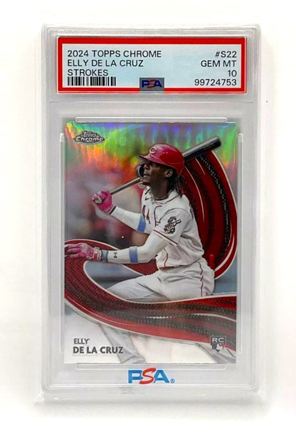 Elly De La Cruz 2024 Topps Chrome Strokes #S-22 (RC) PSA 10