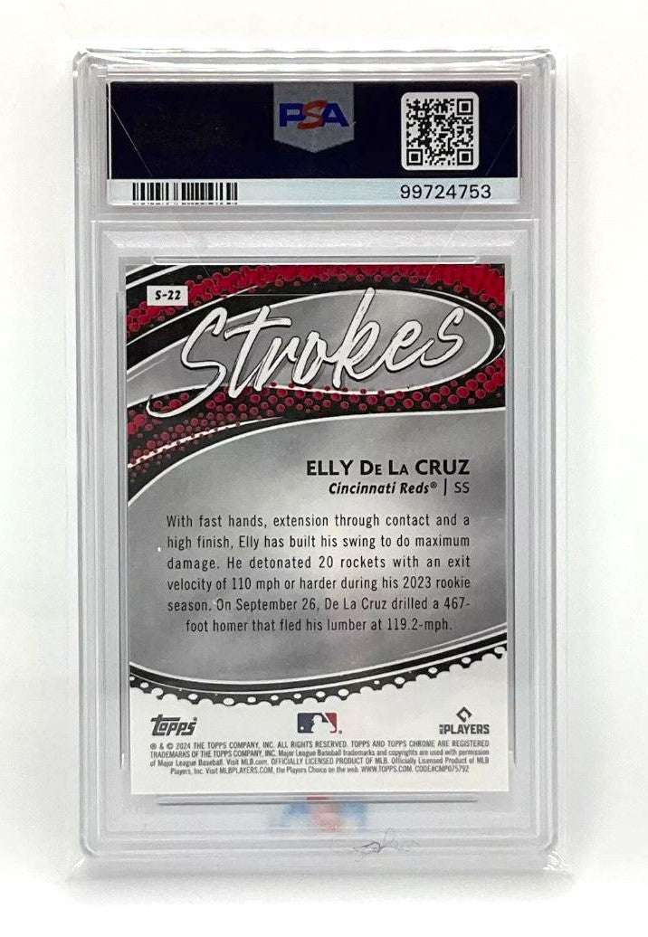 Elly De La Cruz 2024 Topps Chrome Strokes #S-22 (RC) PSA 10