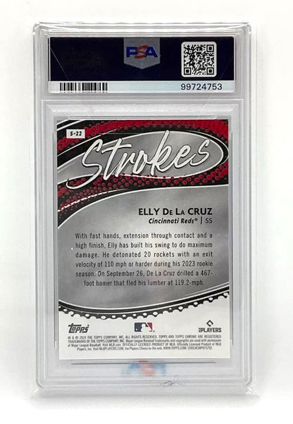 Elly De La Cruz 2024 Topps Chrome Strokes #S-22 (RC) PSA 10