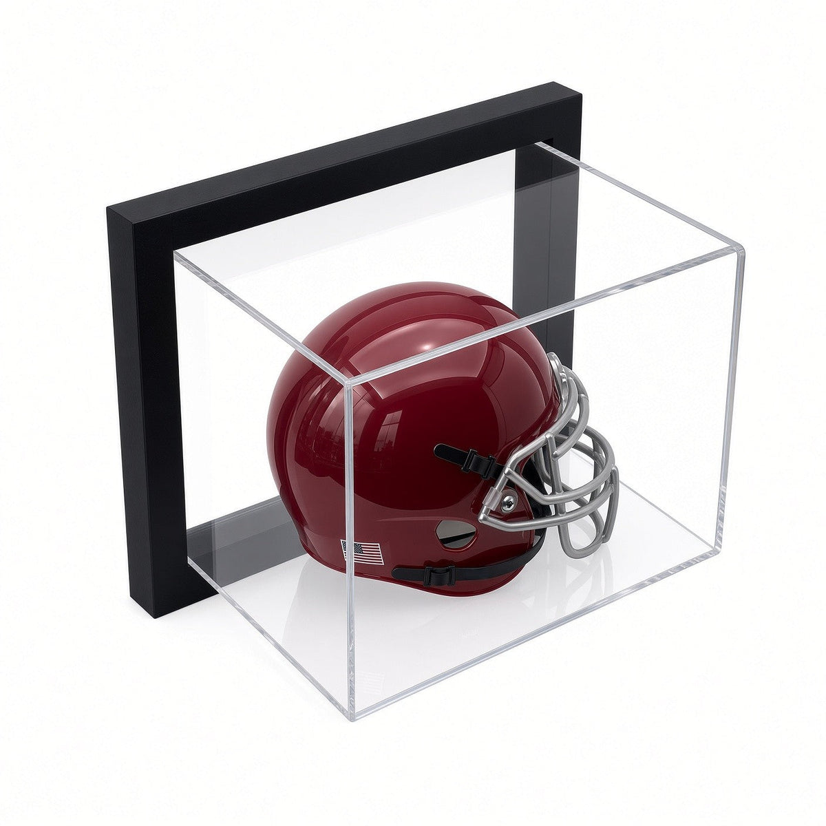 Framed Football + Framed Mini Helmet Display Case Bundle | GameDay Display
