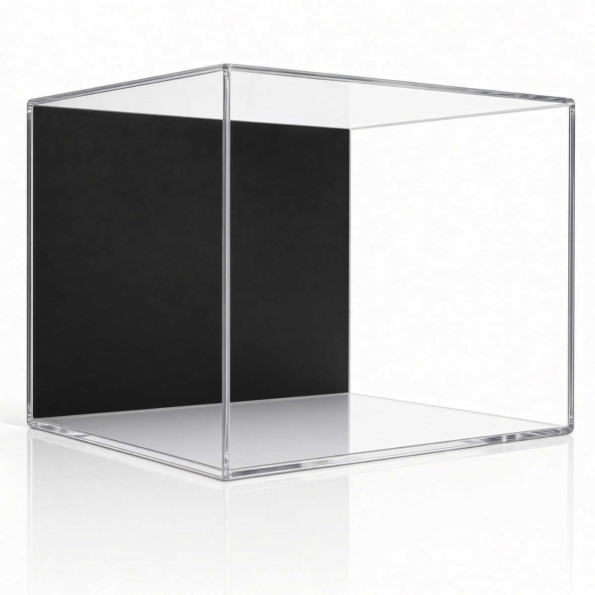 Empty wall mount hat display case