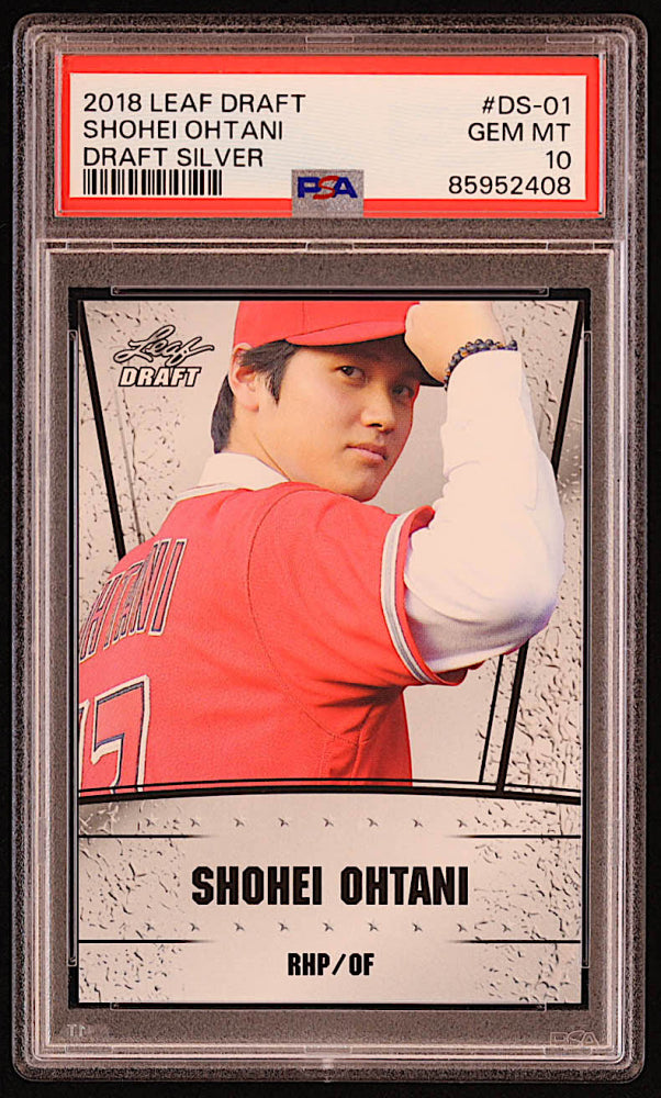 Shohei Ohtani 2018 Leaf Ohtani Draft Silver #DS01 RC (PSA 10)