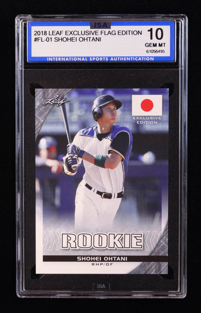 Shohei Ohtani 2018 Leaf Ohtani Rookie Exclusive Flag #FL01 RC (ISA 10)