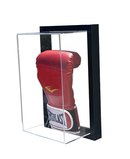 Framed Acrylic Vertical Boxing Glove Display Case UV Protecting