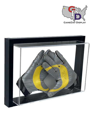 Image of Framed Acrylic Wall Mount Football Glove Display Case