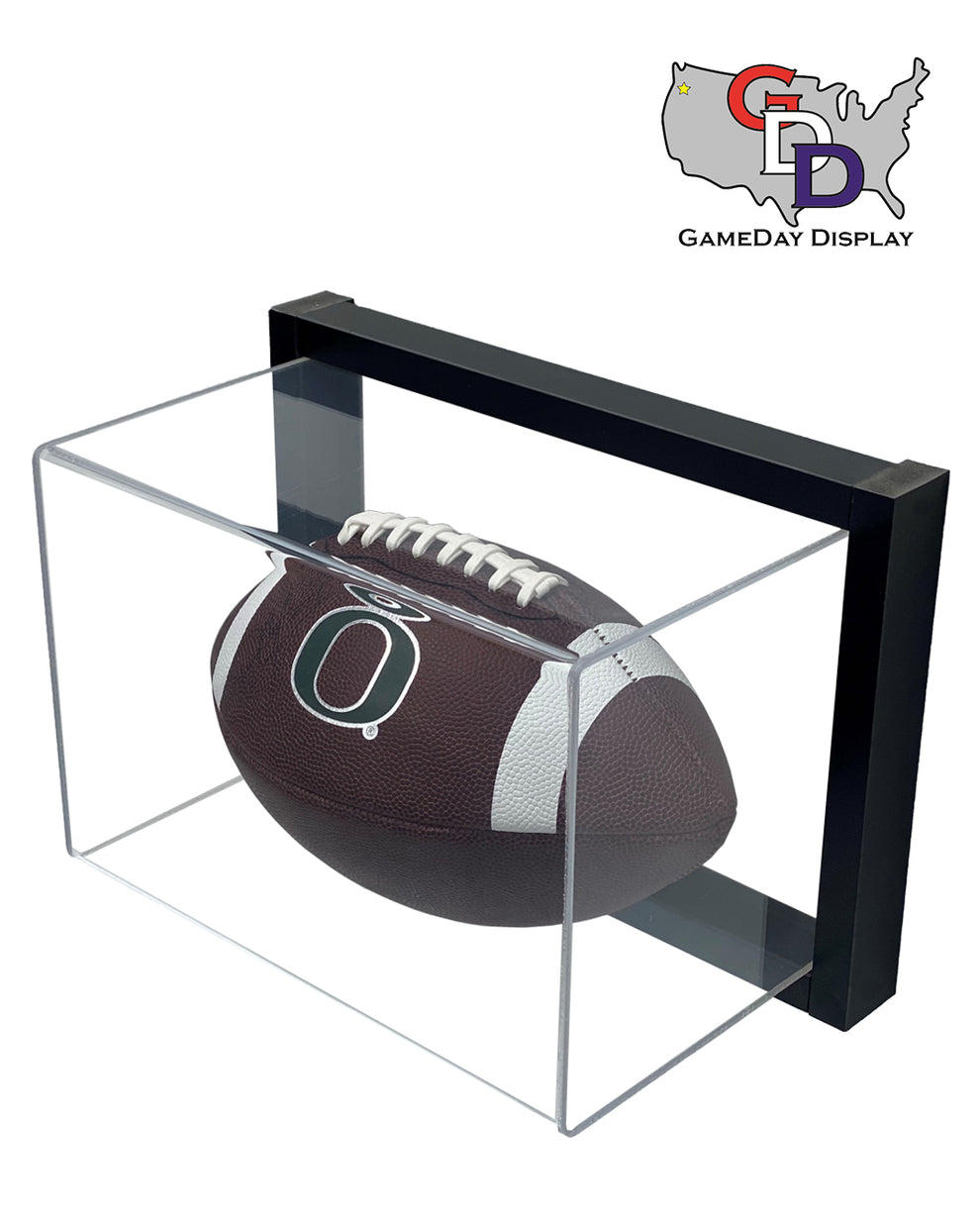 Framed UV Protecting Acrylic Wall Mounting Full Size Football Display ...