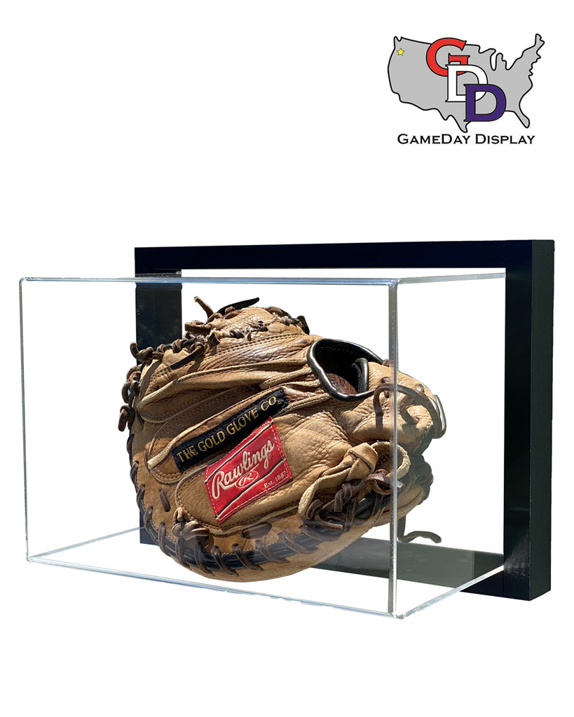 Framed Acrylic Wall Mount Baseball Glove Mitt Display UV Protecting