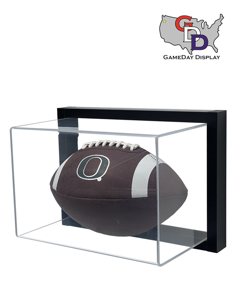 Framed UV Protecting Acrylic Wall Mounting Full Size Football Display Case
