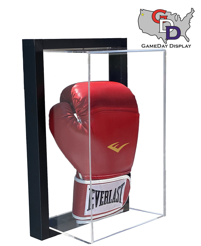 Framed Acrylic Vertical Boxing Glove Display Case UV Protecting