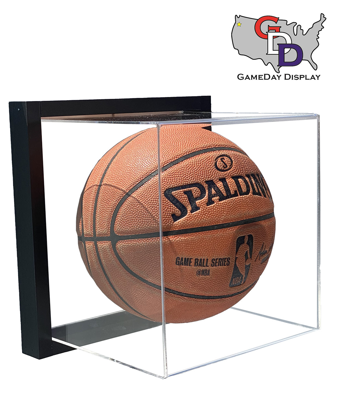 Framed Acrylic Wall Mount Full Size Basketball Display Case