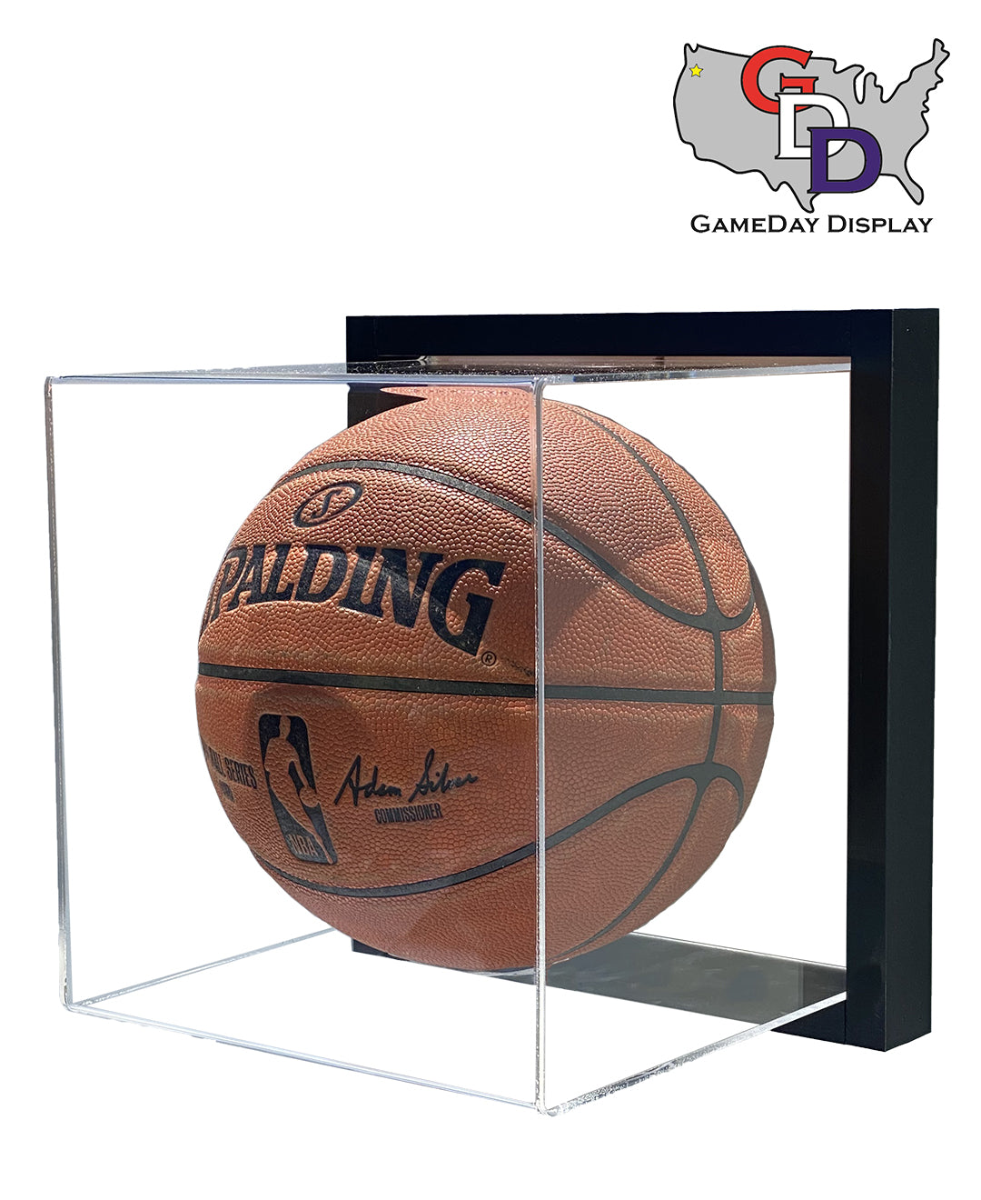 Framed Acrylic Wall Mount Full Size Basketball Display Case