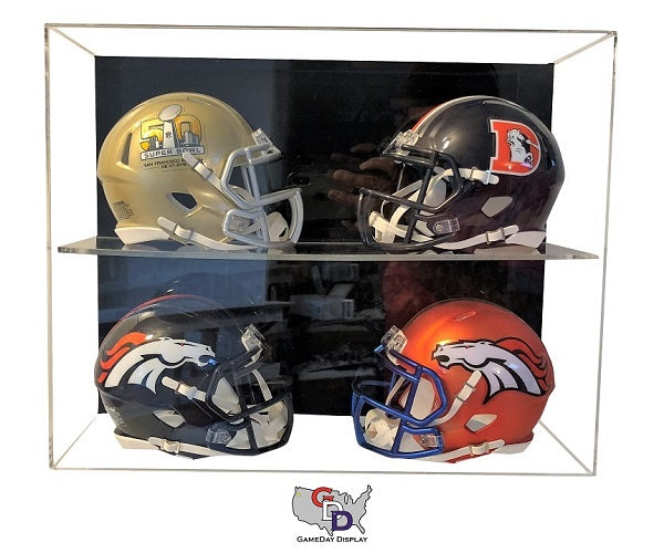 Acrylic Wall Mount 4 Mini Helmet Display Case