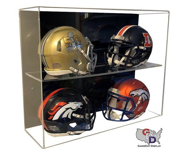 Acrylic Wall Mount 4 Mini Helmet Display Case