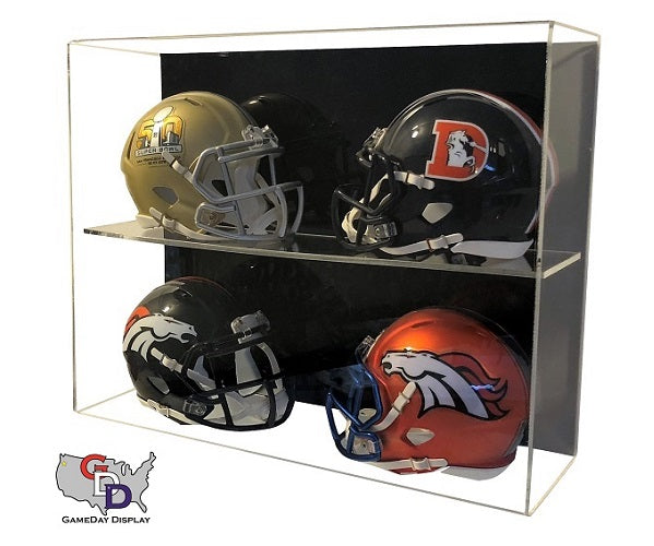 Acrylic Wall Mount 4 Mini Helmet Display Case