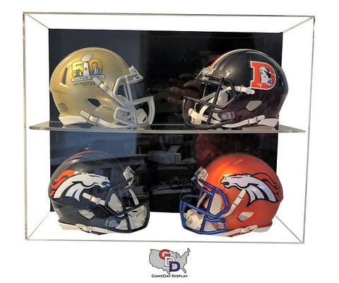 Image of Acrylic Wall Mount 4 Mini Helmet Display Case
