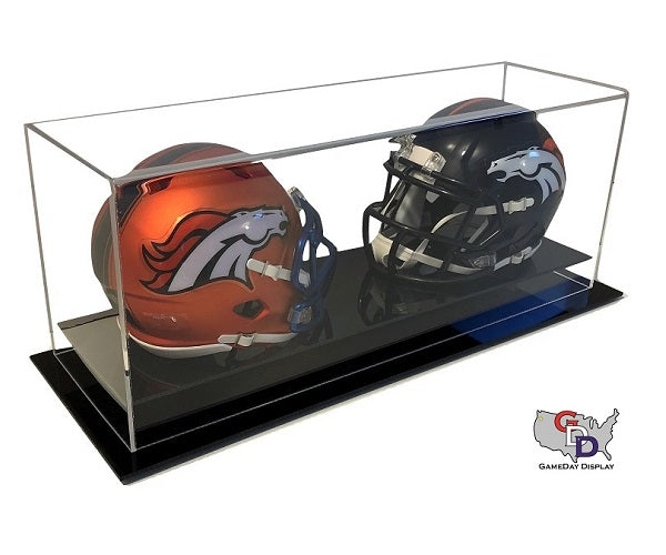 Acrylic Desk Top Double Mini Helmet Display Case