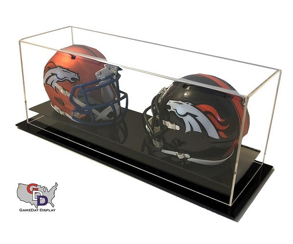 Acrylic Desk Top Double Mini Helmet Display Case