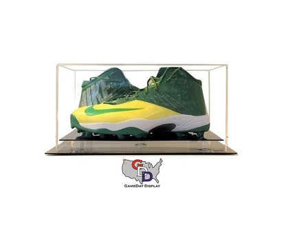 Acrylic Desk Top Large Shoe Pair Display Case - Size 17 and Under
